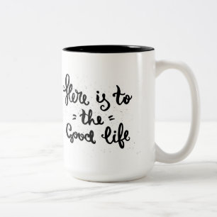 Caneca De Café Em Dois Tons Está aqui à boa vida