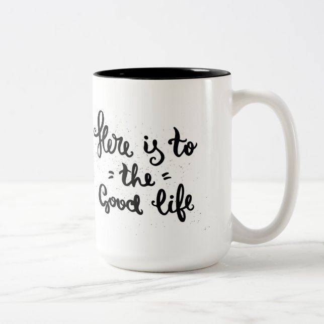 Caneca De Café Em Dois Tons Está aqui à boa vida (Direita)