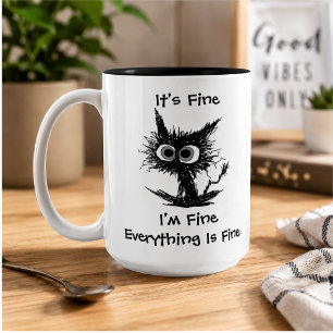 Caneca De Café Em Dois Tons Está bem, estou bem, tudo bem