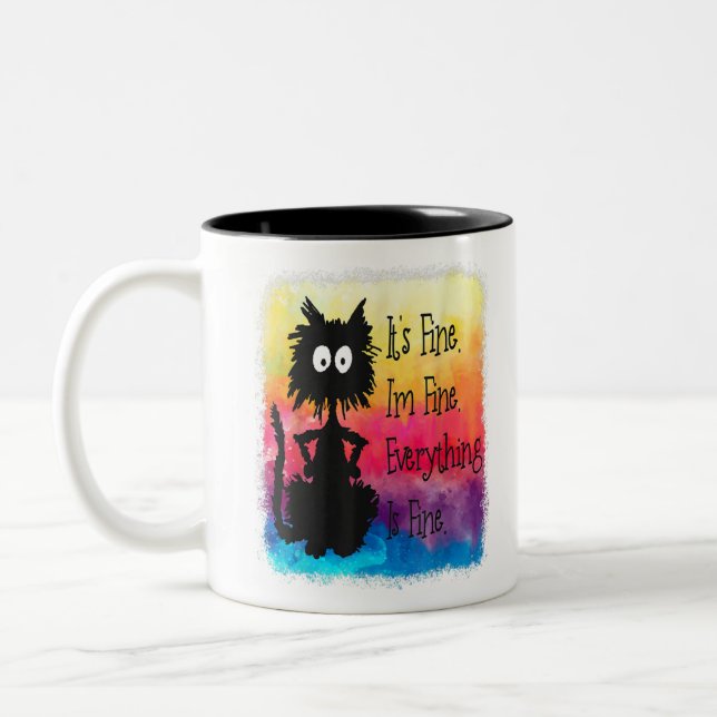 Caneca De Café Em Dois Tons Está Bem, Tudo Está Bem. (Esquerda)