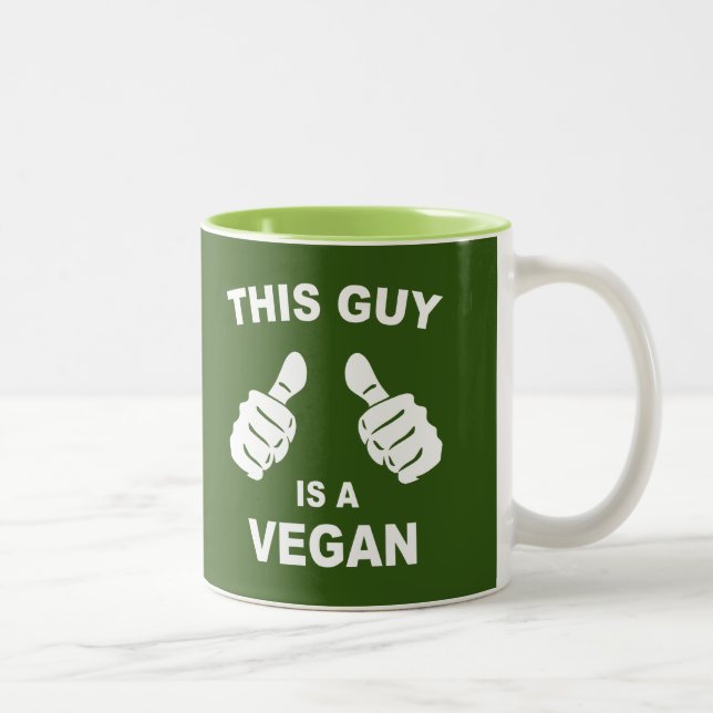 Caneca De Café Em Dois Tons Esta Cara É Um Vegan (Direita)