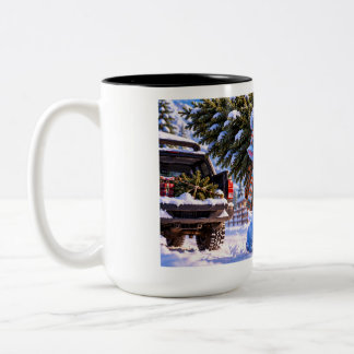 Caneca De Café Em Dois Tons Está começando a parecer muito com o Natal!