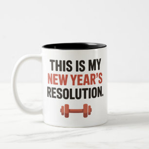 Caneca De Café Em Dois Tons Esta É a Minha Resolução de Ano Novo Motivacional