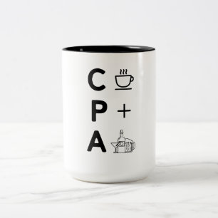 Caneca De Café Em Dois Tons Estação engraçada do imposto do revisor oficial de