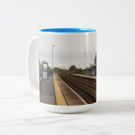 Caneca De Café Em Dois Tons Estação Ferroviária de Whitley Bridge