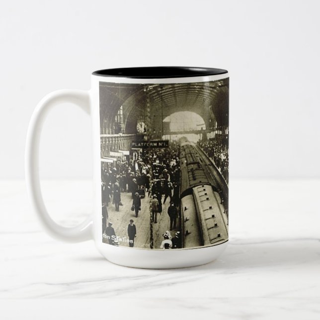 Caneca De Café Em Dois Tons Estação Paddington Souvenir Mug (Esquerda)