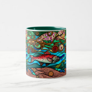 Caneca De Café Em Dois Tons Estação Salmon