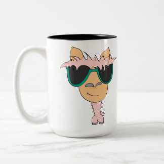 Caneca De Café Em Dois Tons Estada do lama na cama