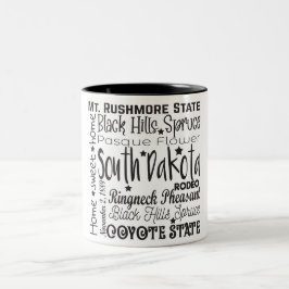 Caneca De Café Em Dois Tons Estado/Dakota do Sul