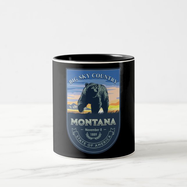 Caneca De Café Em Dois Tons Estado de Montana (Centro)