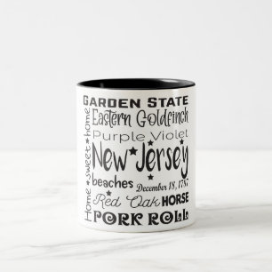 Caneca De Café Em Dois Tons Estado/Nova Jersey