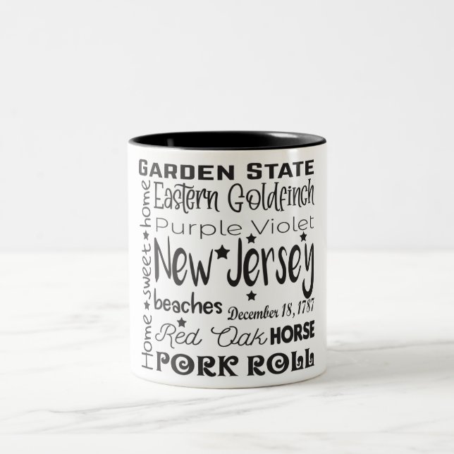 Caneca De Café Em Dois Tons Estado/Nova Jersey (Centro)