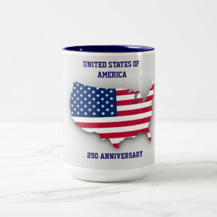 Caneca De Café Em Dois Tons Estados Unidos da América 250º Aniversário