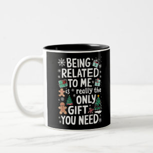 Caneca De Café Em Dois Tons Estar Relacionado Com O Presente Xmas Da Família D
