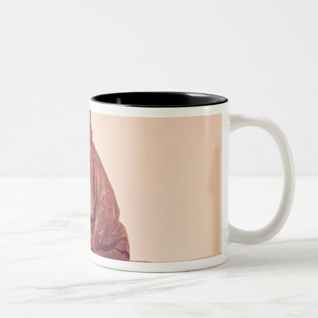 Caneca De Café Em Dois Tons Estátua assentada do período de Basho Edo (Direita)
