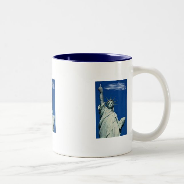 Caneca De Café Em Dois Tons Estátua da liberdade (Direita)
