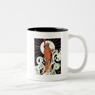 Caneca De Café Em Dois Tons Estátua da liberdade