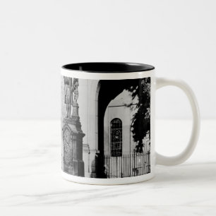 Caneca De Café Em Dois Tons Estátua de Johann Sebastian Bach