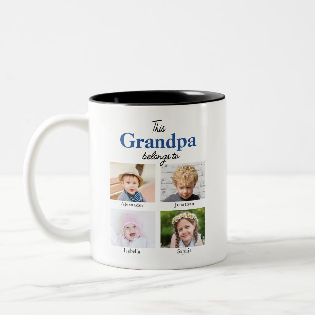 Caneca De Café Em Dois Tons Este Avô Pertence A 4 Fotos (Esquerda)