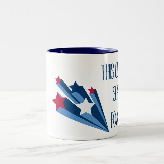 Caneca De Café Em Dois Tons Este copo tem poderes super (Centro)