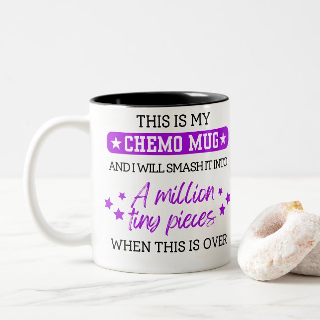 Caneca De Café Em Dois Tons Este É Meu Quimioterápico (Com Donut)