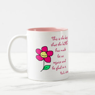 Caneca De Café Em Dois Tons Este é o dia que o SENHOR fez; deixe-nos com