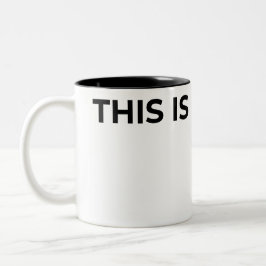 Caneca De Café Em Dois Tons Este É o Meu Estúdio Tipográfico Minimalista 
