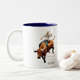 Caneca De Café Em Dois Tons Este não é meu primeiro RODEO: Bull Rider