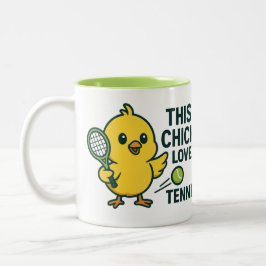 Caneca De Café Em Dois Tons Este Pintinho ama Tênis