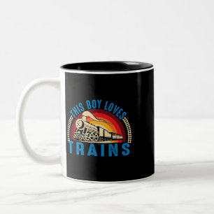 Caneca De Café Em Dois Tons Este Rapaz Adora Comboios Locomotive Tra