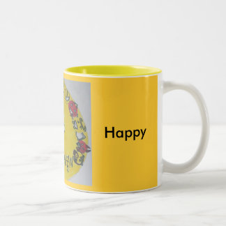 Caneca De Café Em Dois Tons Esteja feliz