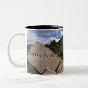 Caneca De Café Em Dois Tons Estes Park Colorado Cênica