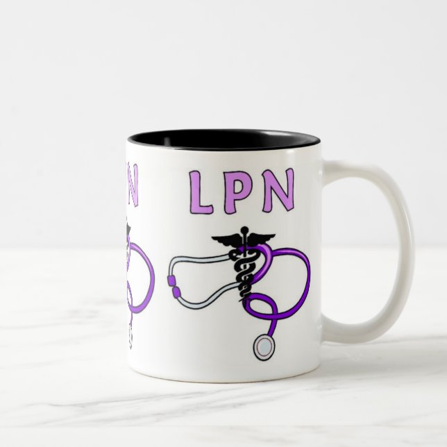Caneca De Café Em Dois Tons Estetoscópio de LPN (Direita)