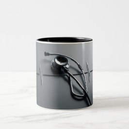 Caneca De Café Em Dois Tons Estetoscópio Mug para Enfermeiras e Doc
