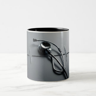 Caneca De Café Em Dois Tons Estetoscópio Mug para Enfermeiras e Doc