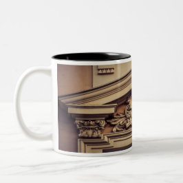 Caneca De Café Em Dois Tons Estilo arquitetônico Vintage Façade vitoriano
