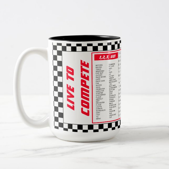 Caneca De Café Em Dois Tons Estilo de jogo do concorrente (Esquerda)