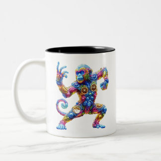 Caneca De Café Em Dois Tons Estilo de Macaco Maravilhoso