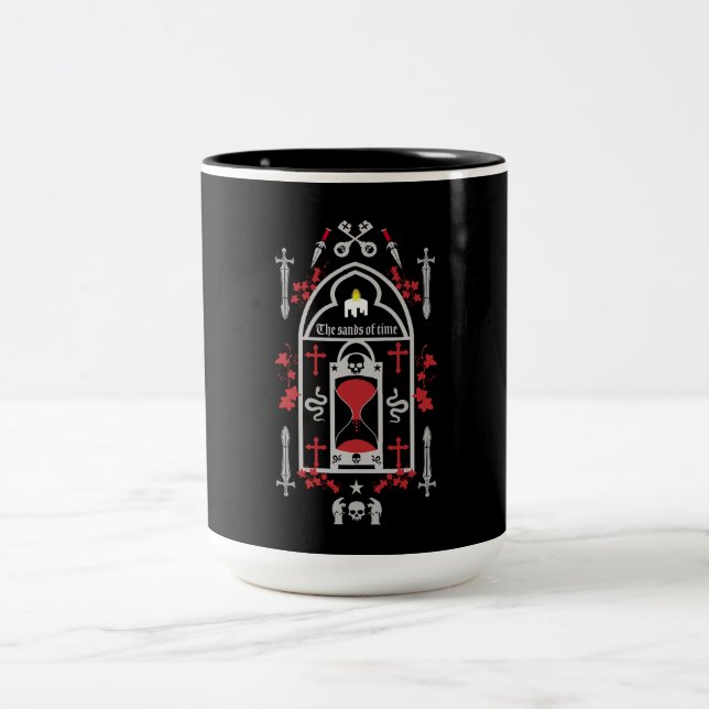 Caneca De Café Em Dois Tons Estilo de Moda Gótica (Centro)