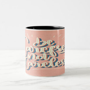 Caneca De Café Em Dois Tons Estilo de Vintage - Letra Motivacional Mug