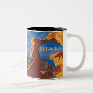 Caneca De Café Em Dois Tons Estilo de vintagem de Utah Grand Staircase