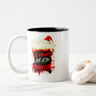 Caneca De Café Em Dois Tons Estilo Grunge Vermelho e Preto Ousado e Aconchegan