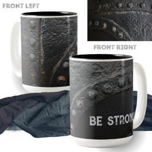 Caneca De Café Em Dois Tons Estilo industrial de metal negro