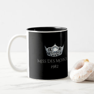 Caneca De Café Em Dois Tons Estilo Miss América Nome Personalizado Silver Crow