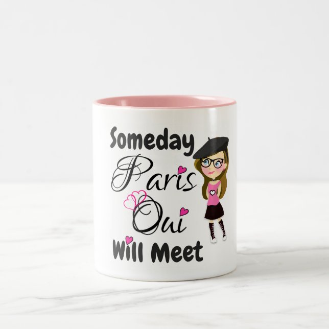 Caneca De Café Em Dois Tons Estilo Paris, 2 TONE MUG (Centro)