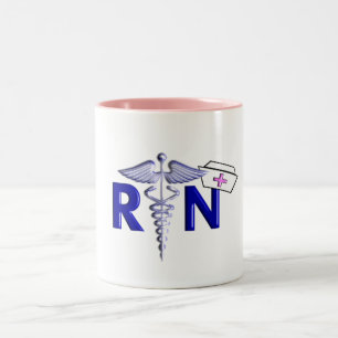 Caneca De Café Em Dois Tons Estilo Presente-Gravado do RN (enfermeira