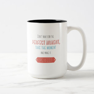 Caneca De Café Em Dois Tons Estilo retrô tipográfico motivacional