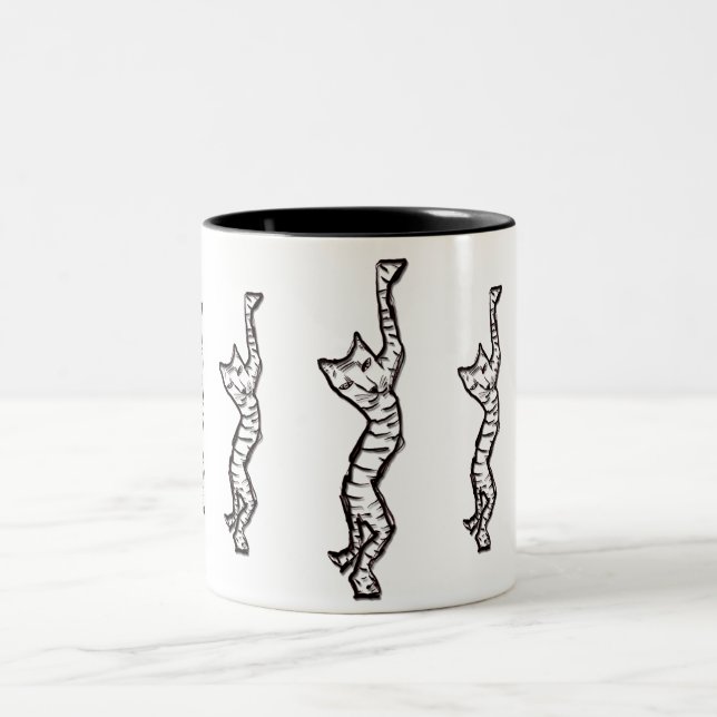 Caneca De Café Em Dois Tons Estiramento do gato! (Centro)