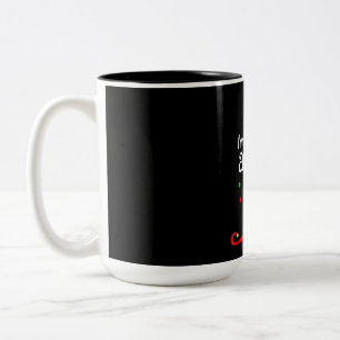 Caneca De Café Em Dois Tons Estou a representar o Natal da família Elf Xmas