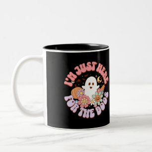 Caneca De Café Em Dois Tons Estou aqui para os Boos